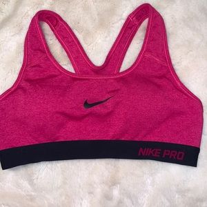 Magenta Nike Swoosh Sports Bra